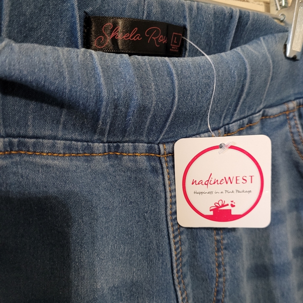 New Large, Light-Wash Jeggings Nadine West